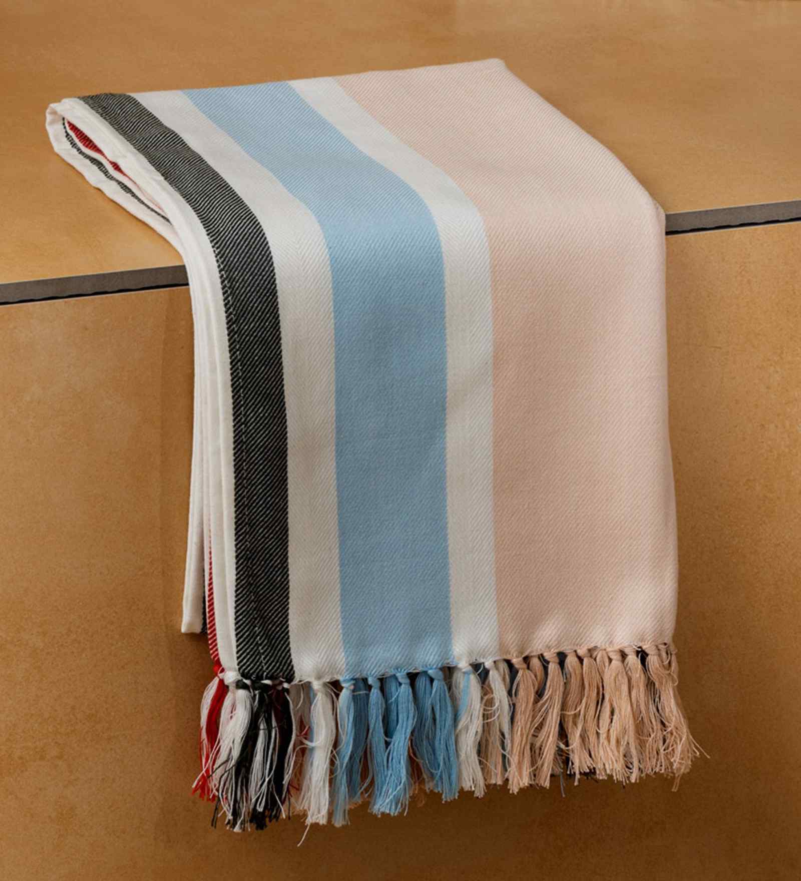 Peach Mistline Striped Bath Towel 75 Cm