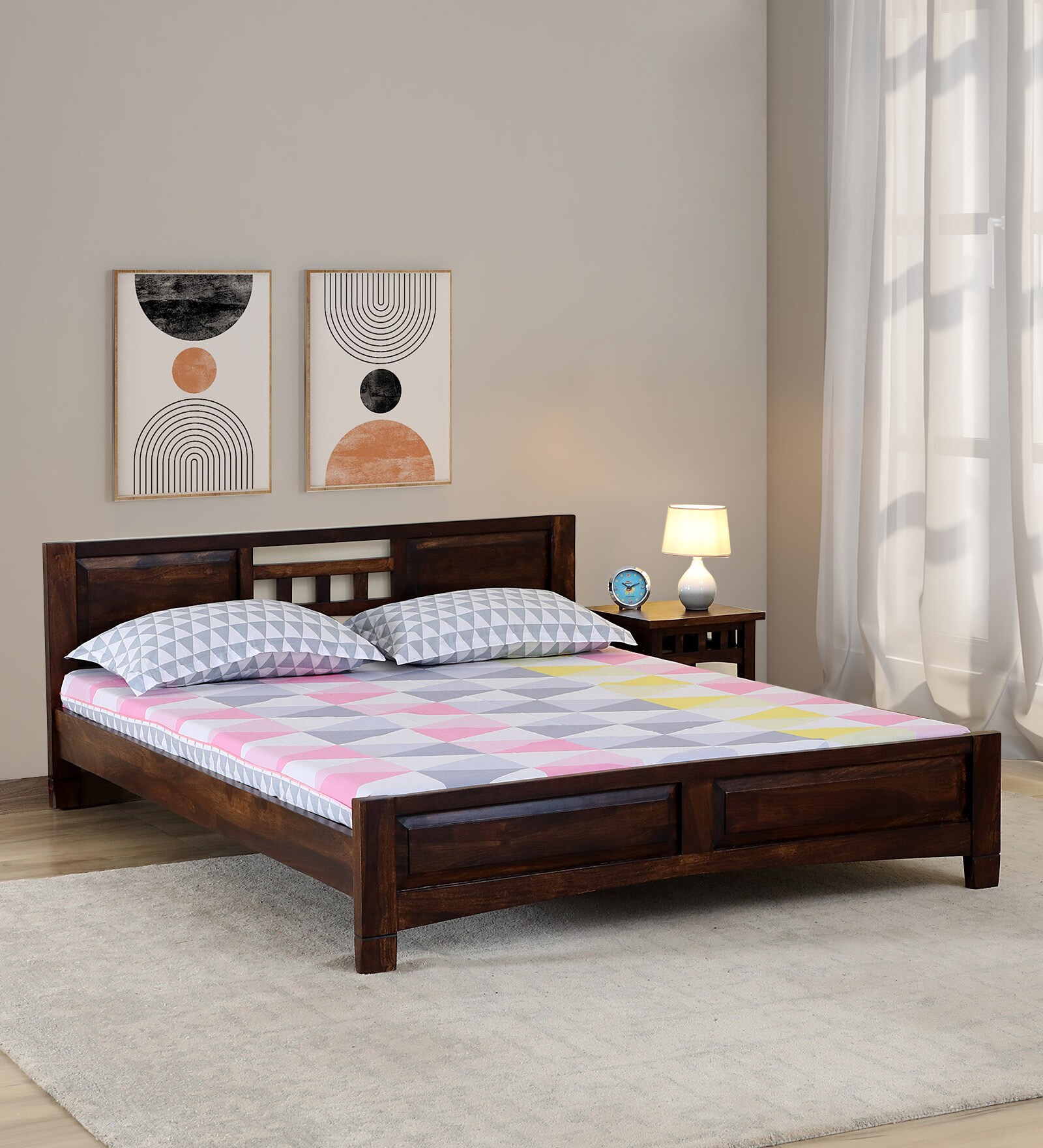 Buy Mitsy Sheesham Wood King Size Bed In Provincial Teak Finish at 7% ...