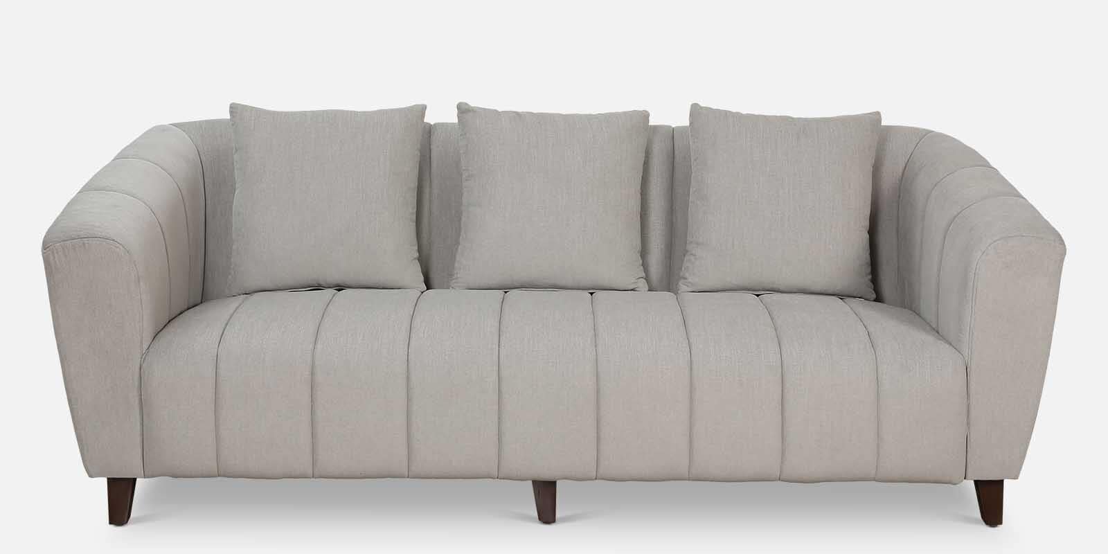 Mia Fabric 3 Seater Sofa In Ash Grey Colour
