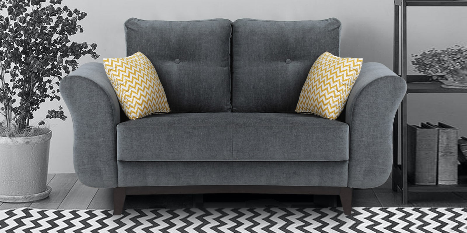 Miami 2 Seater Sofa in Grey Colour