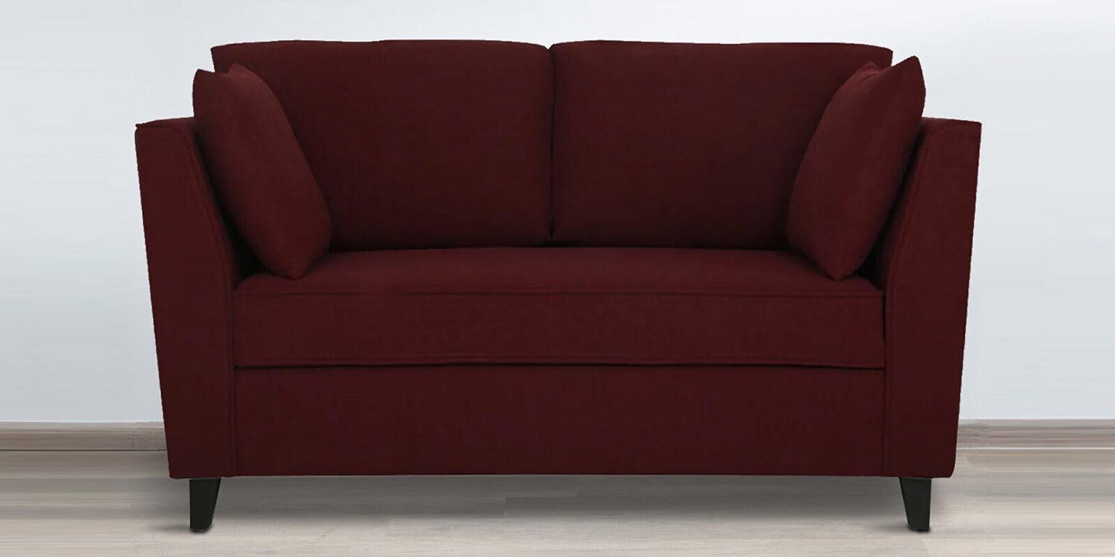 Miranda Chenille Fabric 2 Seater Sofa In Garnet Red Colour