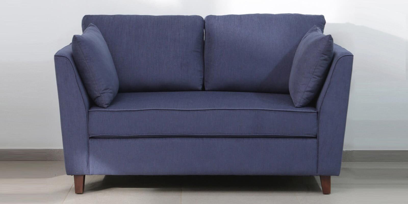 Miranda Chenille Fabric 2 Seater Sofa In Navy Blue Colour