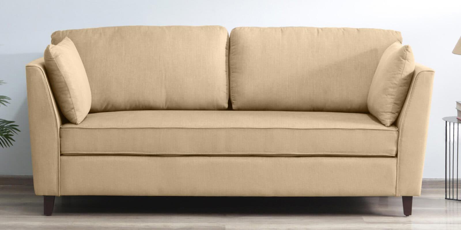 Miranda Chenille Fabric 3 Seater Sofa In Beige Colour