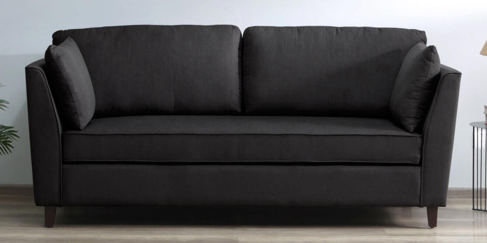 Miranda Chenille Fabric 3 Seater Sofa In Charcoal Grey Colour