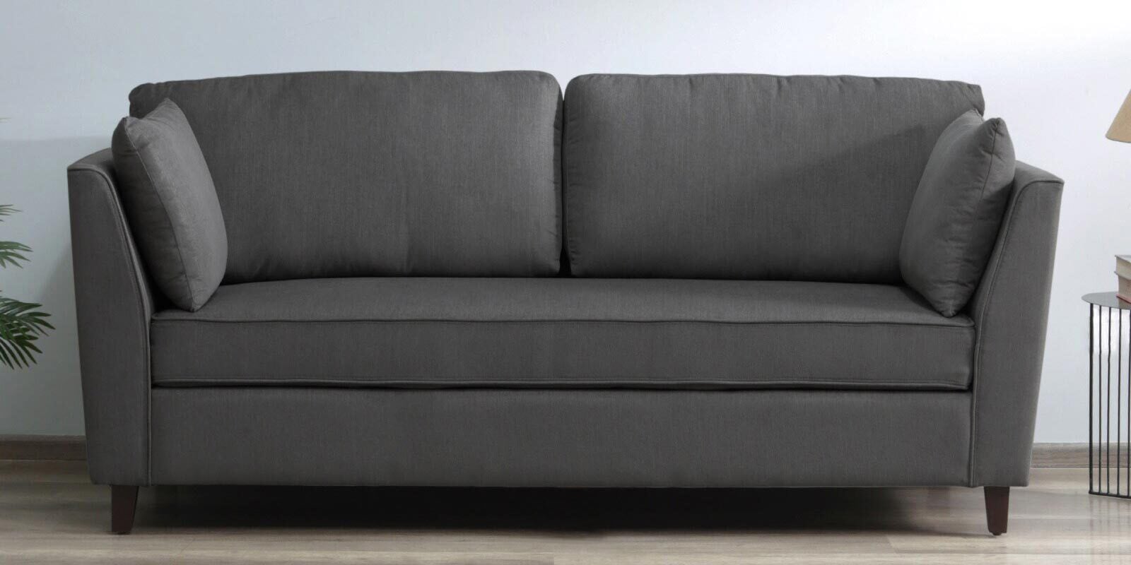 Miranda Chenille Fabric 3 Seater Sofa In Steel Grey Colour