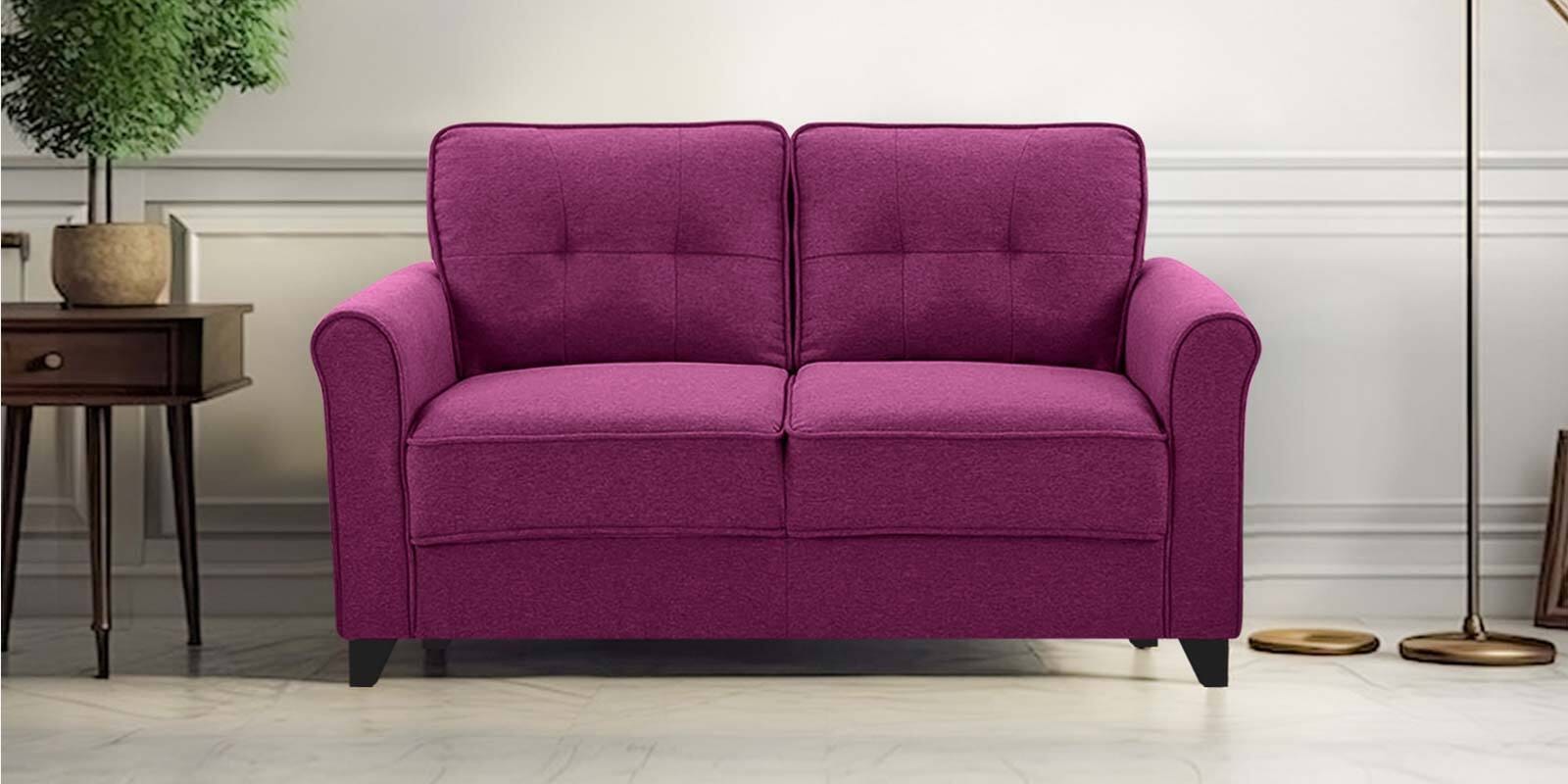 Aldrin Fabric 2 Seater Sofa In Mulberry Colour