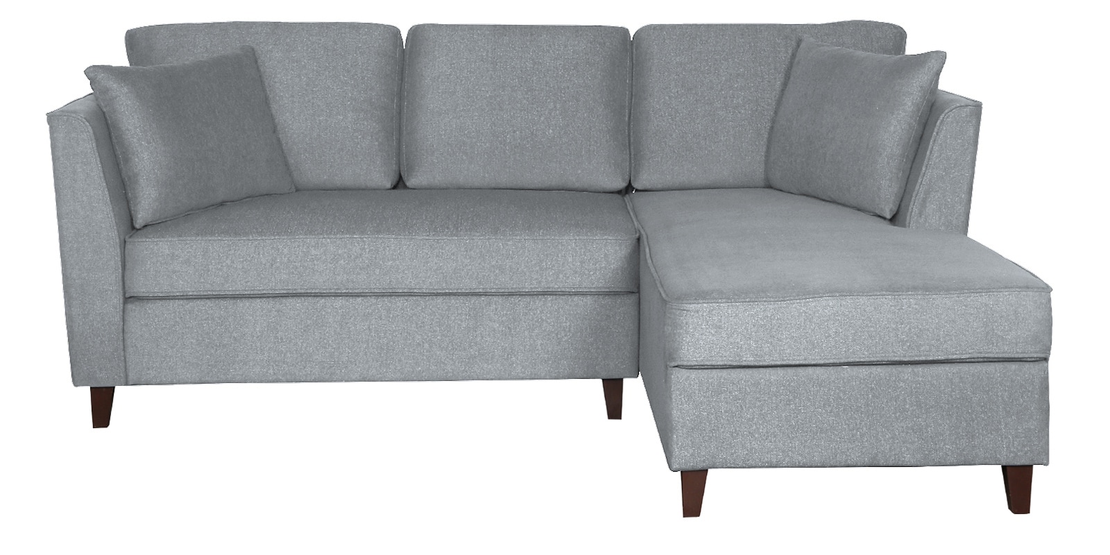 Buy Miranda Fabric LHS 2 Seater Sectional Sofa In Ash Grey Colour By