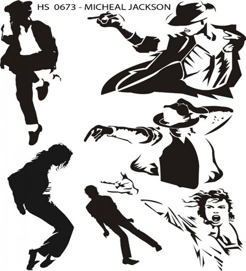 Buy Wall Art Decor Michael Jackson Assorted Wall Sticker Set