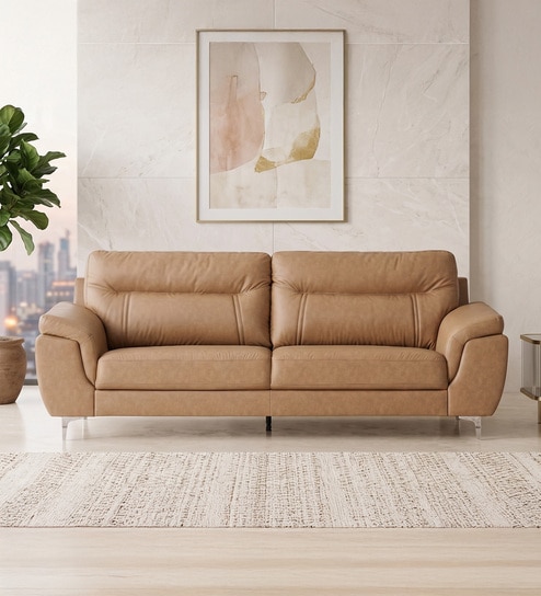 Miami 3 Seater Sofa In Brown Colour