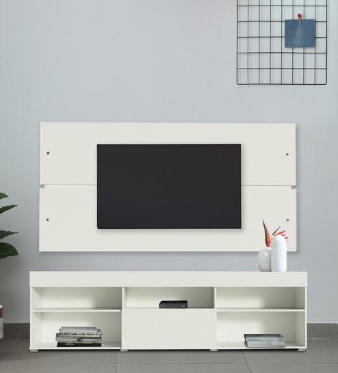 Miami TV Unit For TV's Upto 65 inches In White Color