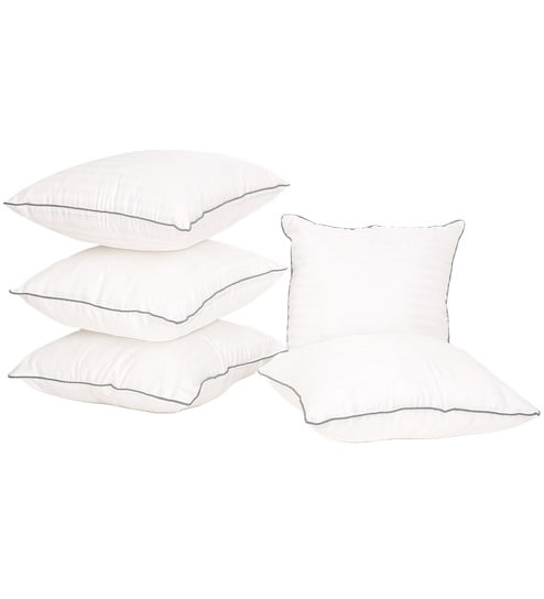 Cloth Fusion Microfiber Cushion Filler, 16 x 16 Inch, White - (Set of 5)