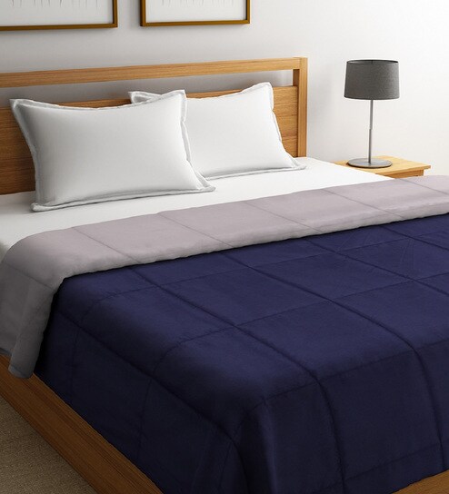 Buy Microfiber Fill Double Bed Reversible Heavy Winter Quilt By