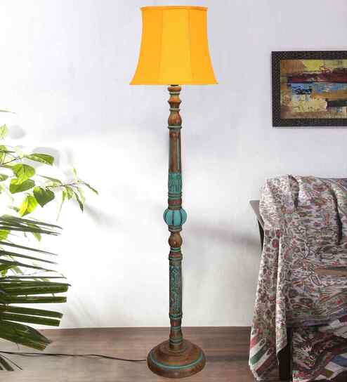 Yellow Mid Century Modern Floor Lamp