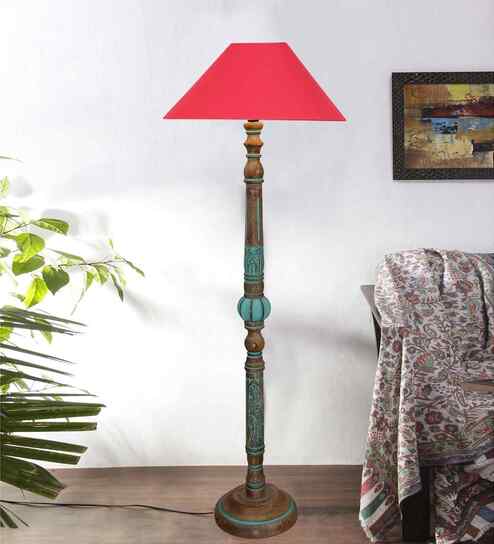 Red Mid Century Modern Floor Lamp