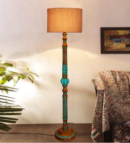 Grey Mid Century Modern Floor Lamp