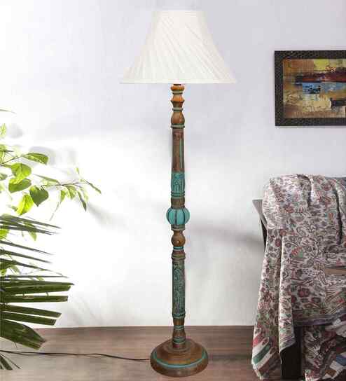 CrossPleated Mid Century Modern Floor Lamp