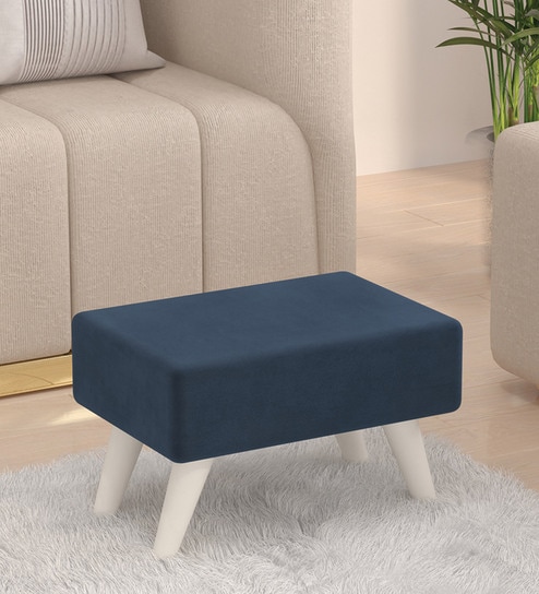 Midase Pouffe In Blue Colour