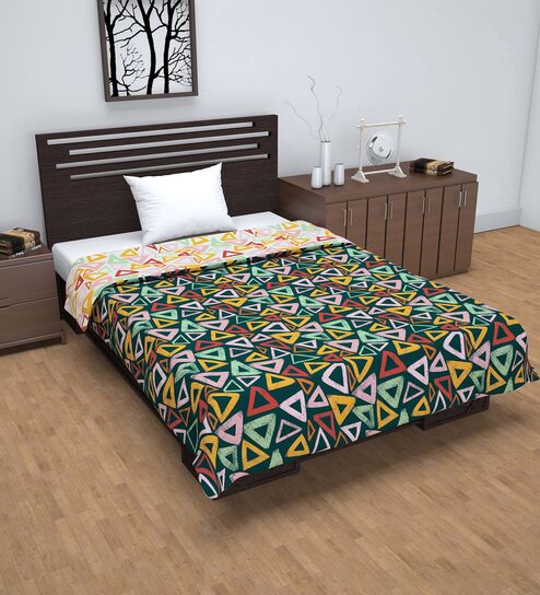 Midnight Multicolor Microfiber Geometric 120 Gsm Single Dohar