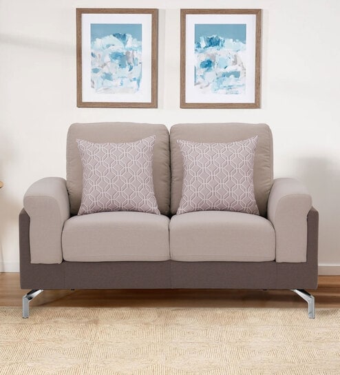 Milan Fabric 2 Seater Sofa in Cream Colour