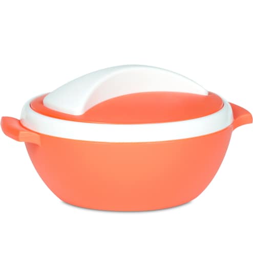 Varmora Milano Inner Steel Casserole |Hot Pot for Kitchen| Chapati Box  Microwave-Safe -1000ml-Orange