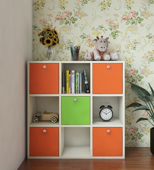 Milano Book Shelf in Orange Colour