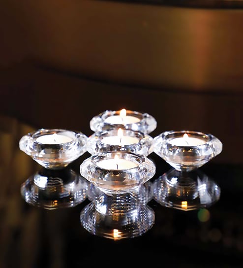 home4u Transparent Milara T-Light Candle Holder-picture-16