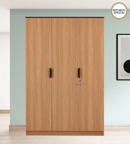 Milford 3 Door Wardrobe in Urban Teak Finish
