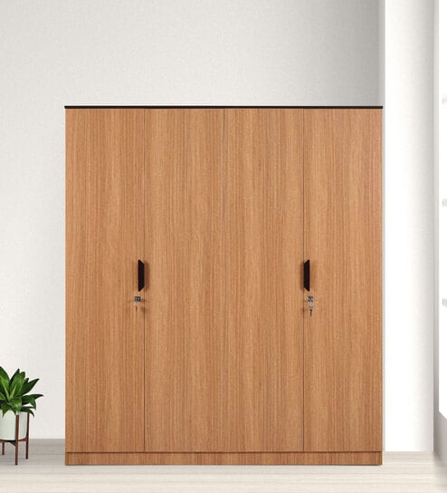 Milford 4 Door Wardrobe in Urban Teak Finish