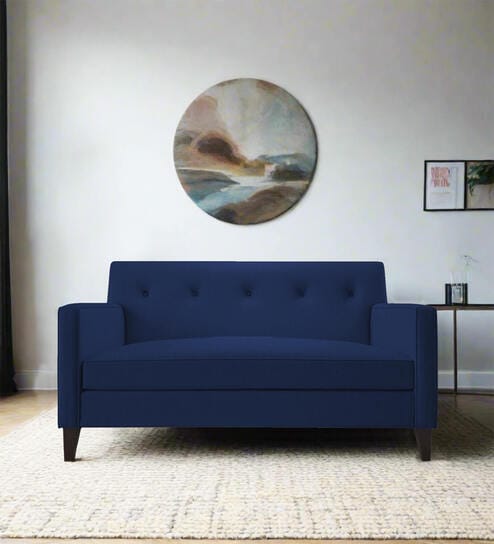 Miller Fabric 2 Seater Sofa in Royal Blue Colour