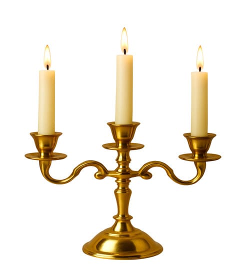 purestory Golden Aluminium Mini 3 Arm Taper Candle Holder-picture-37