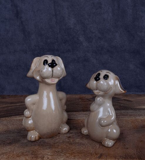 Miniature Dog Family Figurines