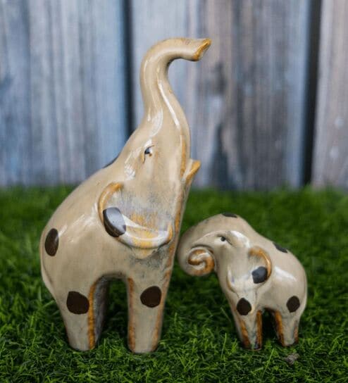 Miniature Elephant Family Figurines