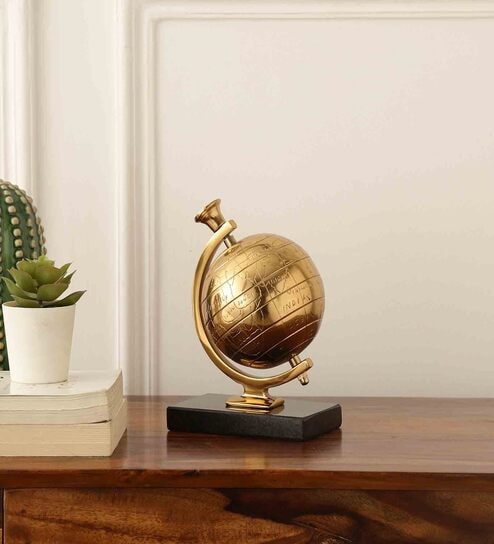 Miniature Metal Earth Gold with Black Marble Base