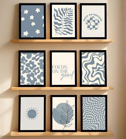 Minimalist Quote Wall Art Framed Set of 9-image-49