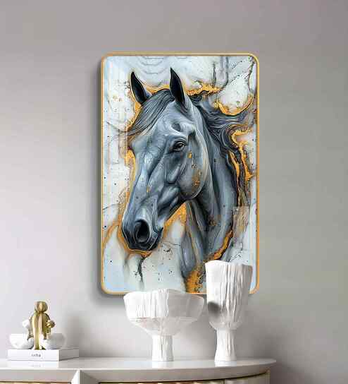 Minimalist Horse MDF Wood Acrylic Wall Art