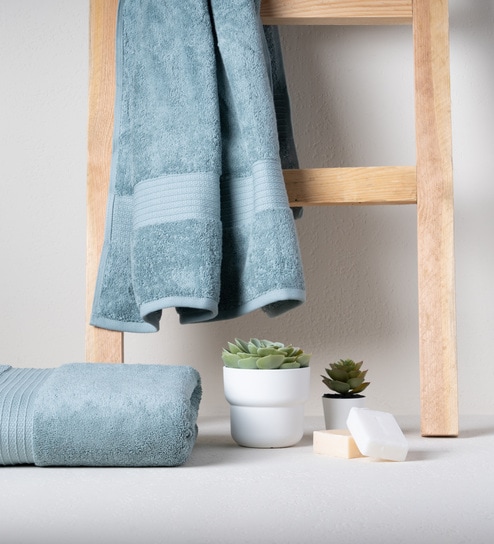 Mint Breeze 100% Organic Cotton Solid 650 GSM Bath Towel (1 Pc)