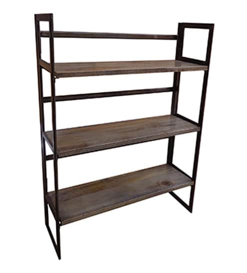 Buy Mint Iron Wooden Folding Bookshelf Online Indian Ethnic Book