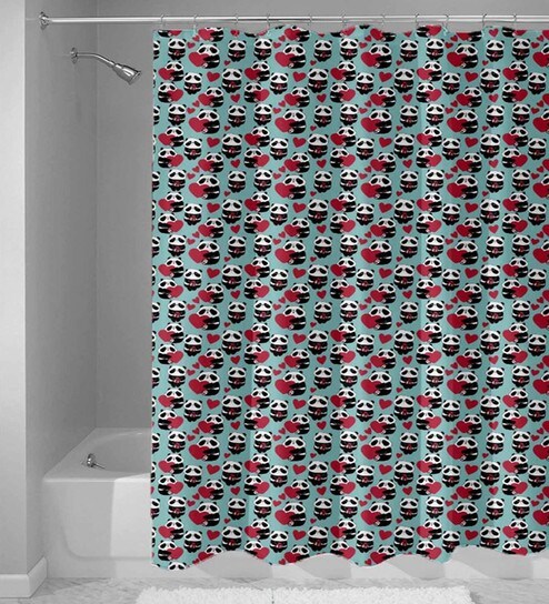 Buy Multicolour Nylon Shower Curtain Length 84 Width 48 Inches