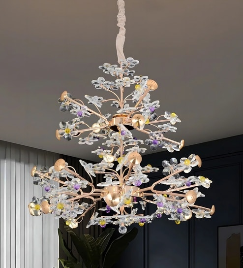 Miraggio Modern LED Chandelier Light | Elegant Designer Ceiling Fixture for Living Room, Dining Area & Bedroom | Energy-Efficient Ambient Lighting