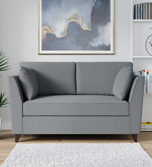 Miranda Chenille Fabric 2 Seater Sofa In Ash Grey Colour