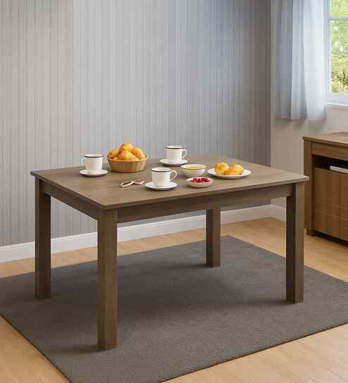 Mirano 6 Seater Dining Table With Rectangular Table Top In Brown Colour
