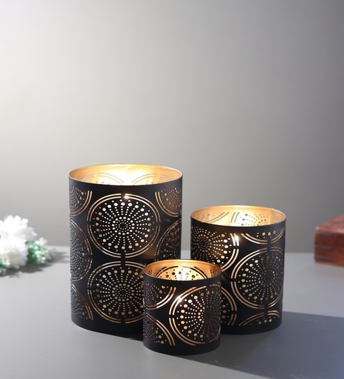 Black Miraya Candle Holder