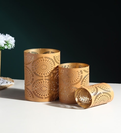 Yellow Miraya Candle Holder