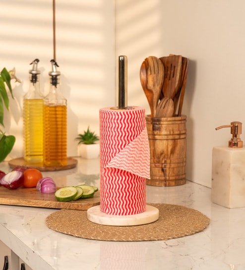 Mist Kitchen Towel Holder Marble Base