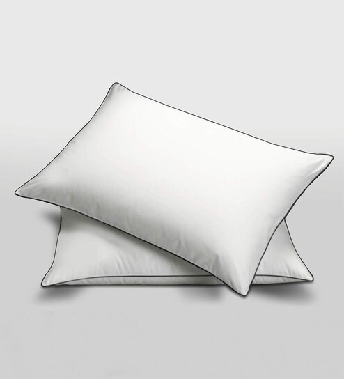 Buy Mist Microfibre 27x18 Set Of 2 Pillow Inserts In White With