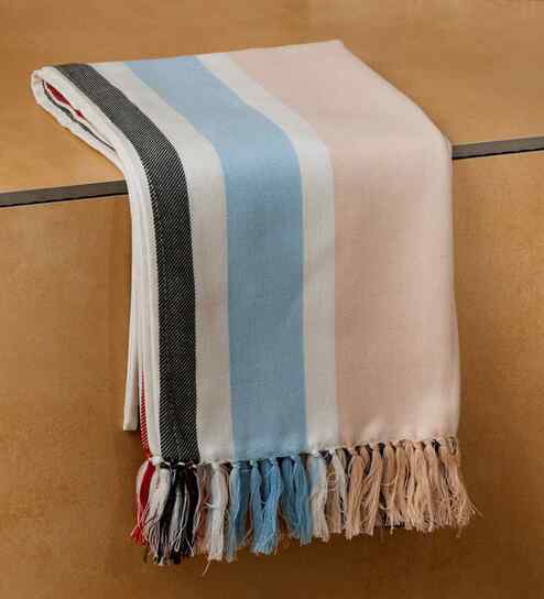 Peach Mistline Striped Bath Towel 75 Cm