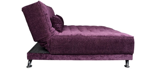 Buy Mini Premium Queen Bed Cum Sofa Lounger in Purple 