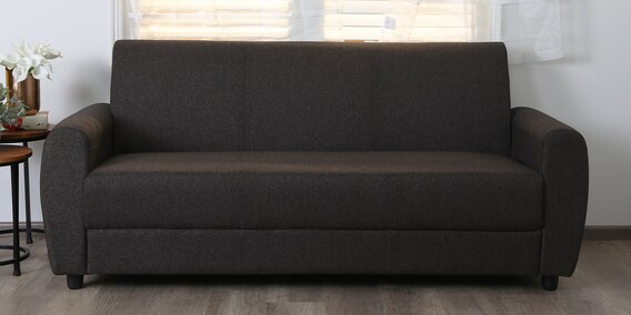 Buy Miura 3 Seater Sofa In Walnut Brown Colour By Mintwud Online