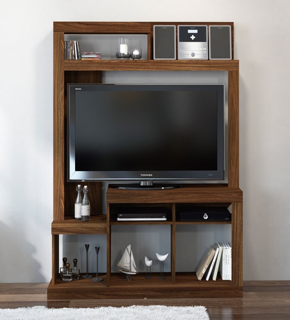 Buy Mikonosu TV Unit in Dark Brown Finish by Mintwud Online - TV Units - TV Units - Furniture 