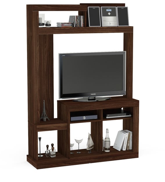 Buy Mikonosu TV Unit in Dark Brown Finish by Mintwud Online TV Units TV Units Furniture